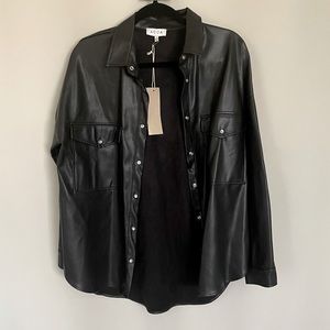 Acoa faux leather shacket